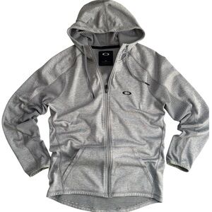 Oakley Dawn Patrol Training Hoodie Full Zip Gray Striped Small 461354A